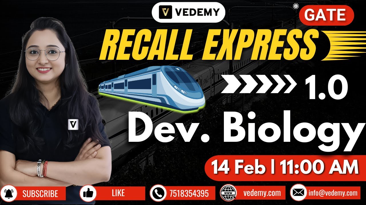 GATE Recall Express | Developmental Biology | Jyoti Kumari | Complete Recalling | GATE XL |