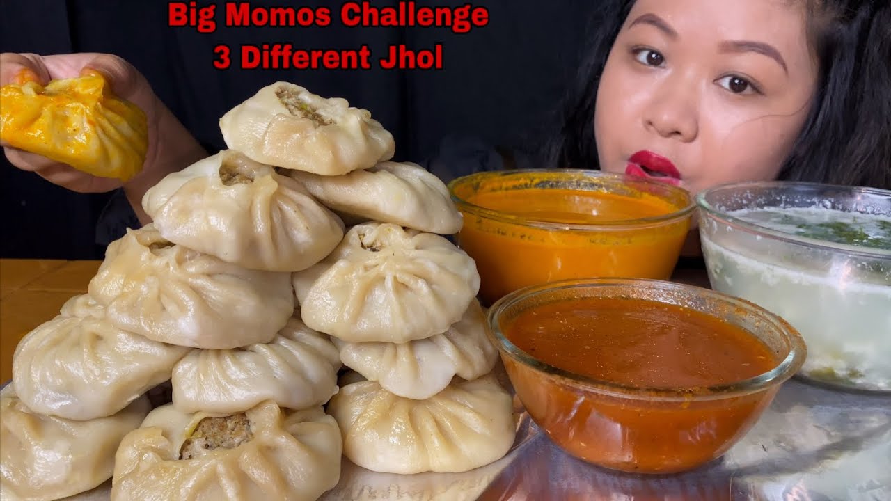 LOTS OF BIG FATTY PORK MOMO, PORK SOUP, BUTTER JHOL, SPICY TOMATO CHUTNEY | PORK MUKBANG | BIG BITES