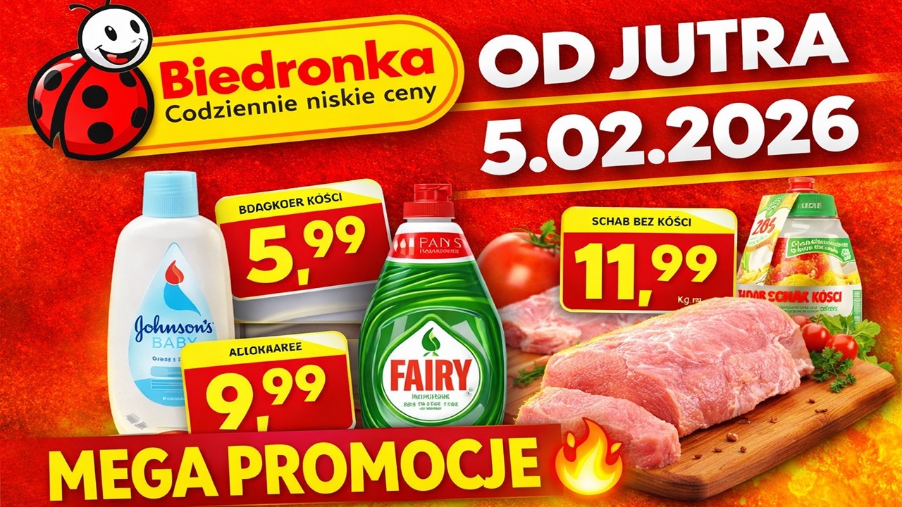 🔥 Gazetka Biedronka od 5 lutego 2026 | HITOWE PROMOCJE, TANIA SPRAWA & SPRYTNE ZAKUPY 🛒💥