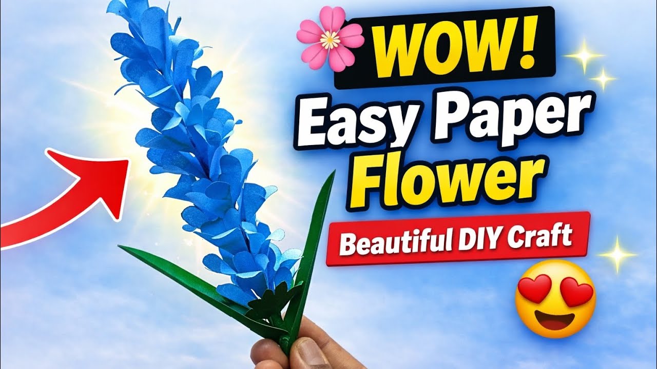 🌸 Easy Paper Flower Craft | DIY Beautiful Paper Flowers #viral 