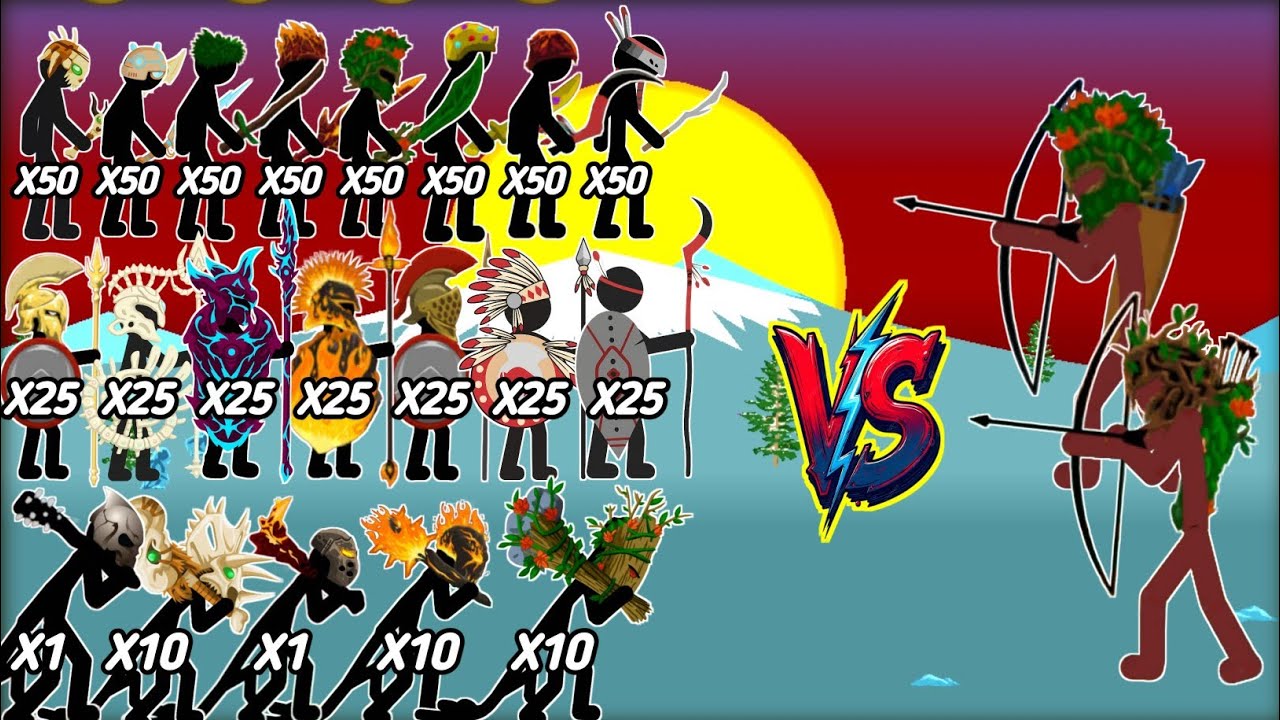All Unit's stickman Inamorta Attack 2General Woodland🍁 ||Who can beat him?