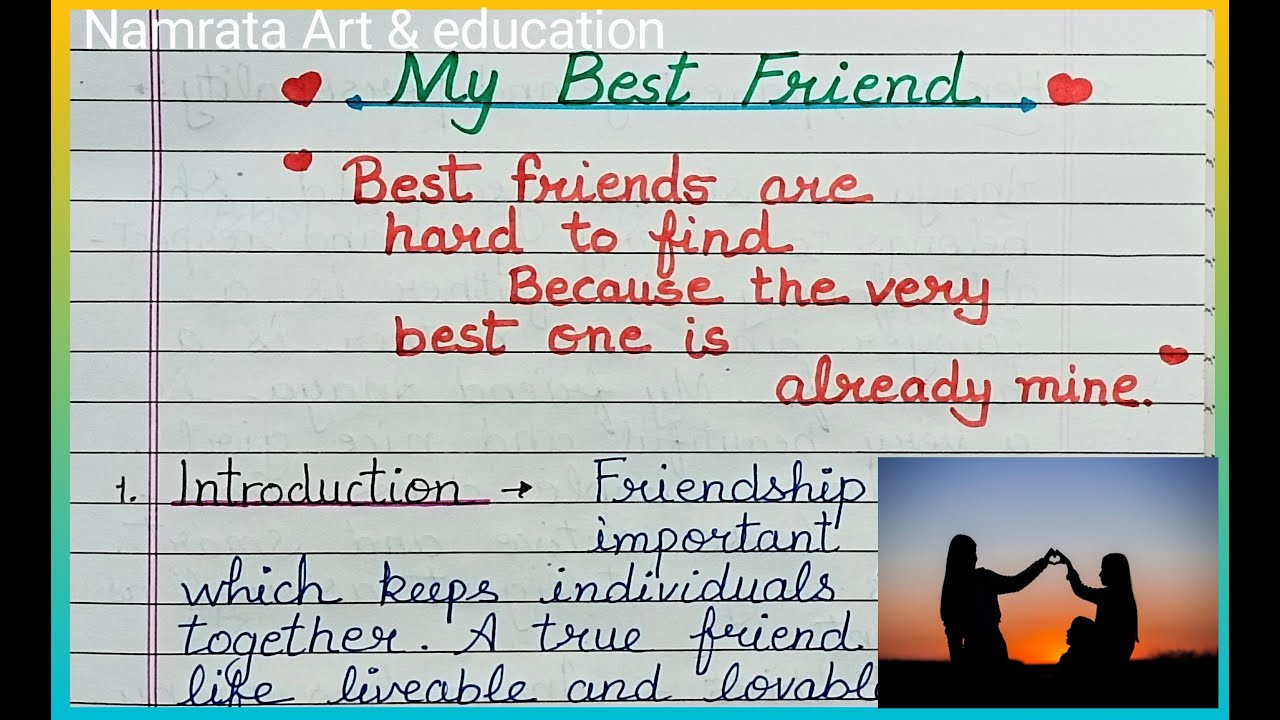 My Best Friend essay in English l Essay on My best friend with heading l My best friend essay