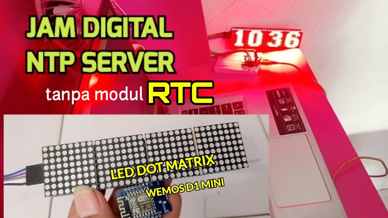 Jam Digital Dot Matrix Tanpa modul RTC
