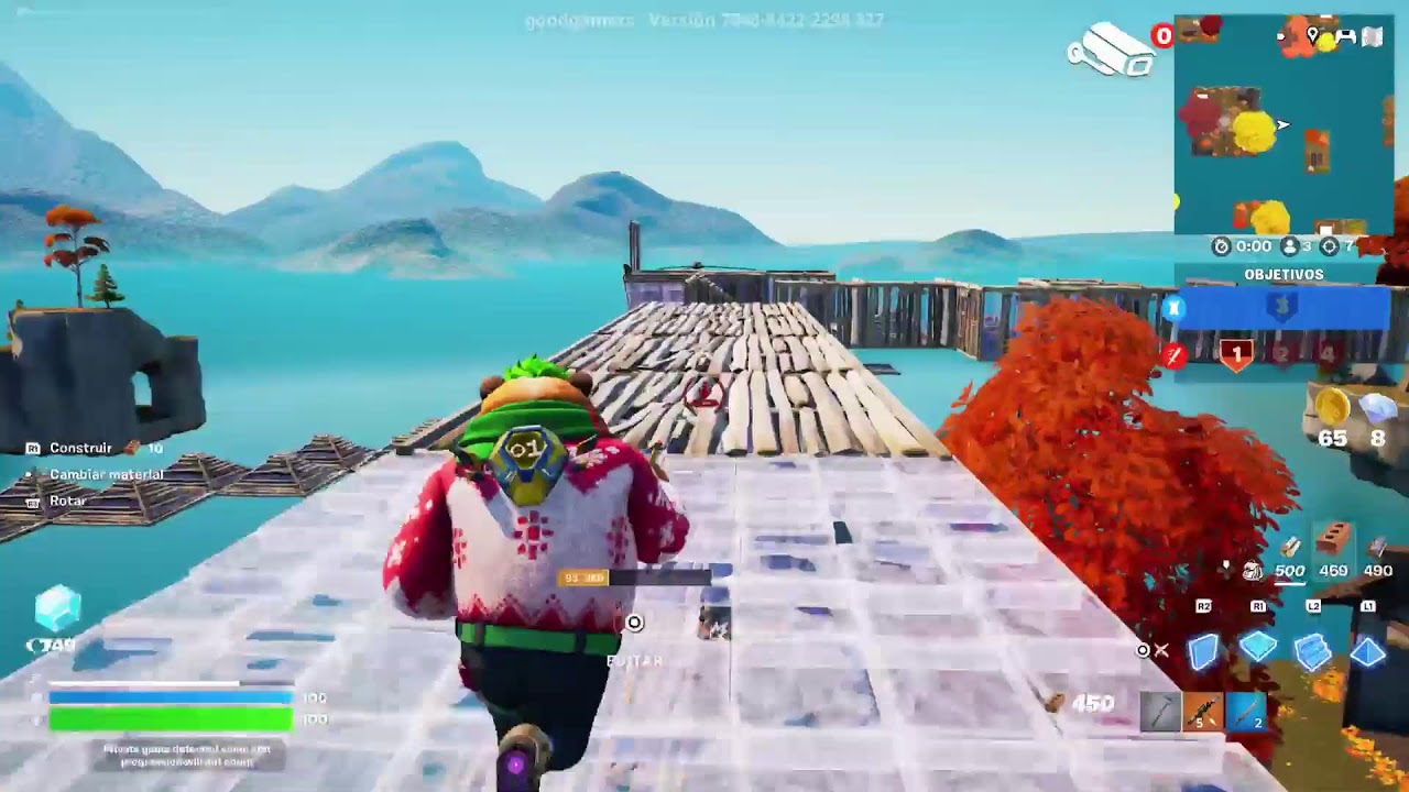 Jugando a Fornite