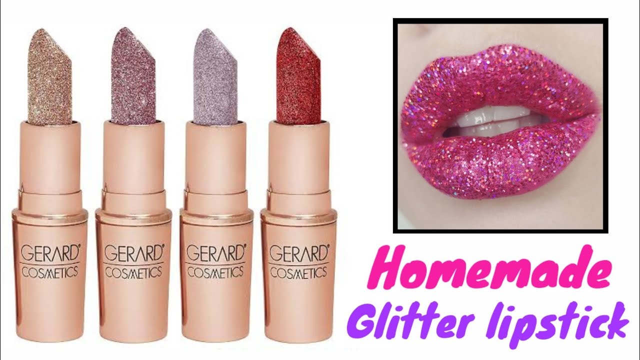 how to make glitter lipstick at home