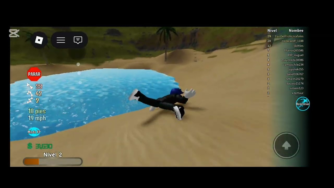 Alfredo se cae desde una montaña en Roblox 