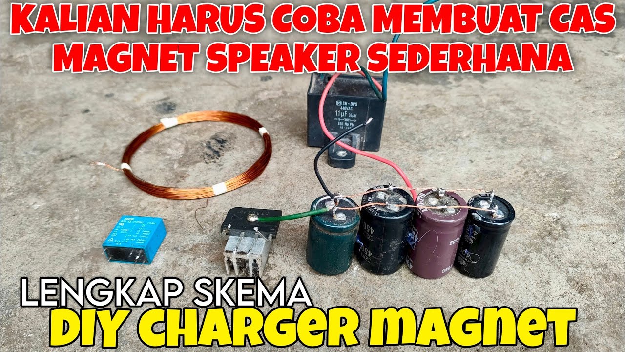 MEMBUAT CAS MAGNET SEDERHANA, dari barang bekas, diy charger magnet speaker