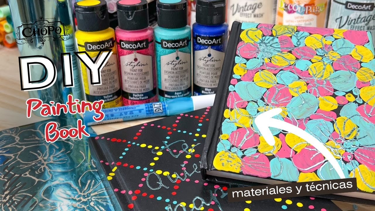 Portadas para Cuadernos y Agendas: Taller DIY Painting Book con Foil y Pintura Stylin Decoart