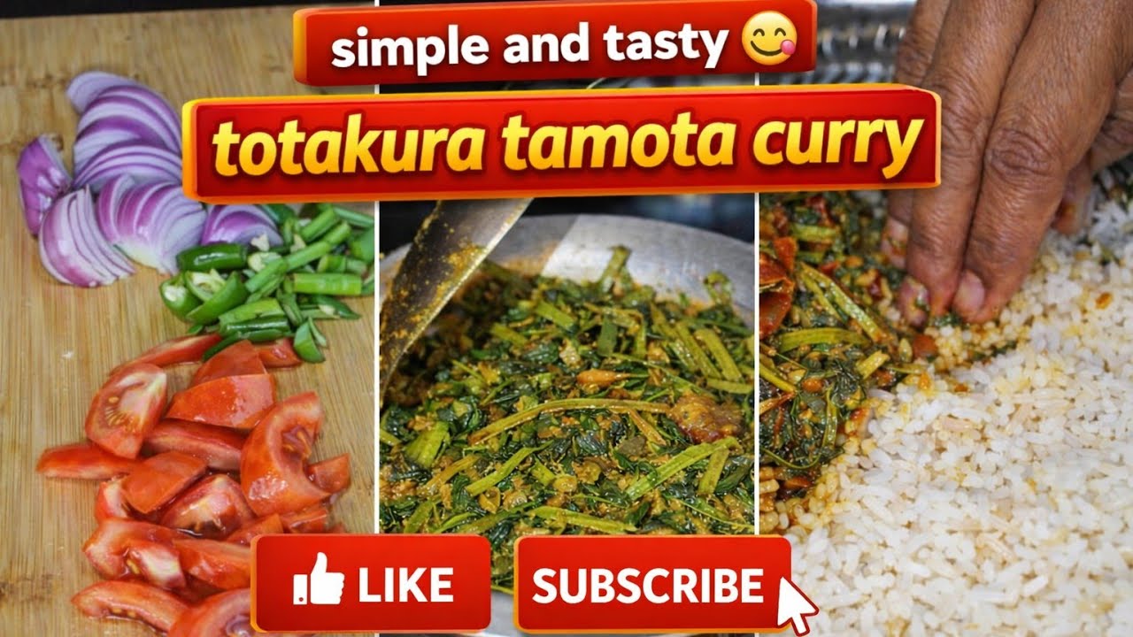 Village Style Totakura Tamota Curry | Healthy Leafy Greens Recipe 😋 | Telugu Cooking