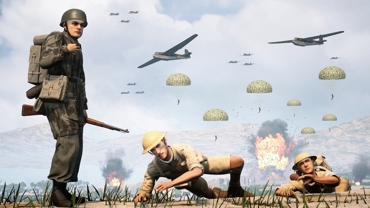 Squad 44 - Fallschirmjäger Blitzkrieg on Crete - 4K