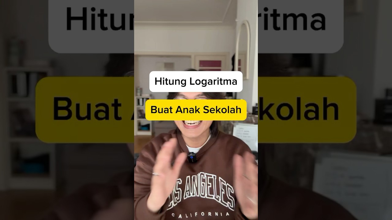 Cara ajarin logaritma ke anak sekolahan. #itb #hitung #belajarsemenit