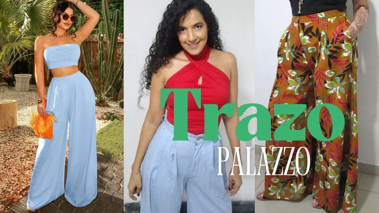 PATRONAJE desde Cero de pantal&oacute;n PALAZZO con Pliegues, Cintura Alta y Bolsillos | Sandra Padilla