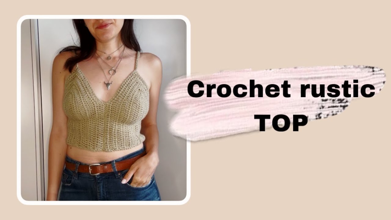 Crochet rustic style top 76g, 3,5 h