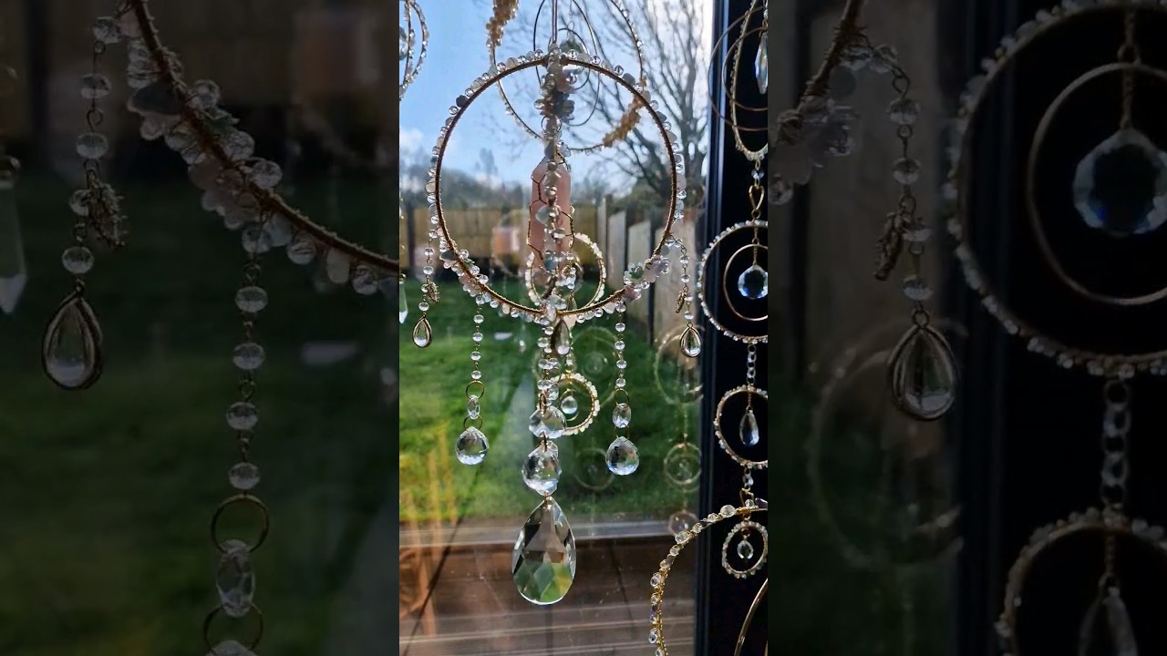 New floral suncatcher tutorial coming to our patreon this week! #floral #suncatcher #crystal #diy