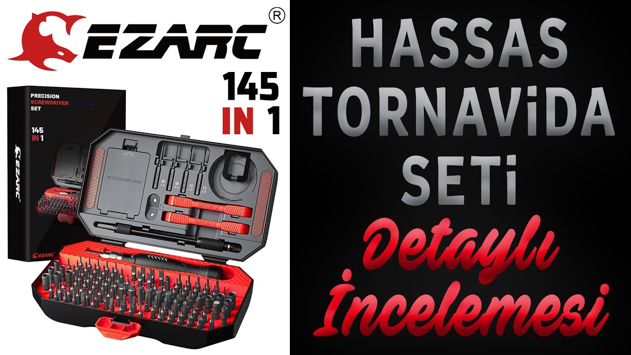 EZARC 145IN1 Hassas Tornavida Seti İncelemesi, Elektronik cihaz tamircilerinin vazgeçilmezi. #amazon