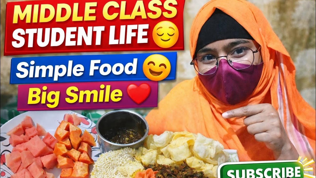 Middle Class Student Life 😌 | Simple Food 😋 Big Smile ❤️ 