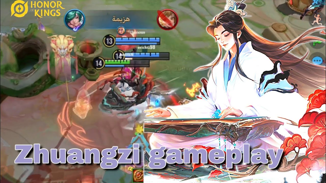 HOK : Zhuangzi gameplay | Best Build and Arcana as a Roamer - HONOR OF KINGS 
