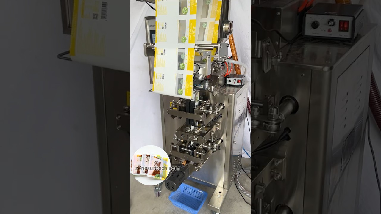 ZONESUN Sauce Small Sachet Bags VFFS Packing Machine #fillingmachine #machinery #fillingequipment
