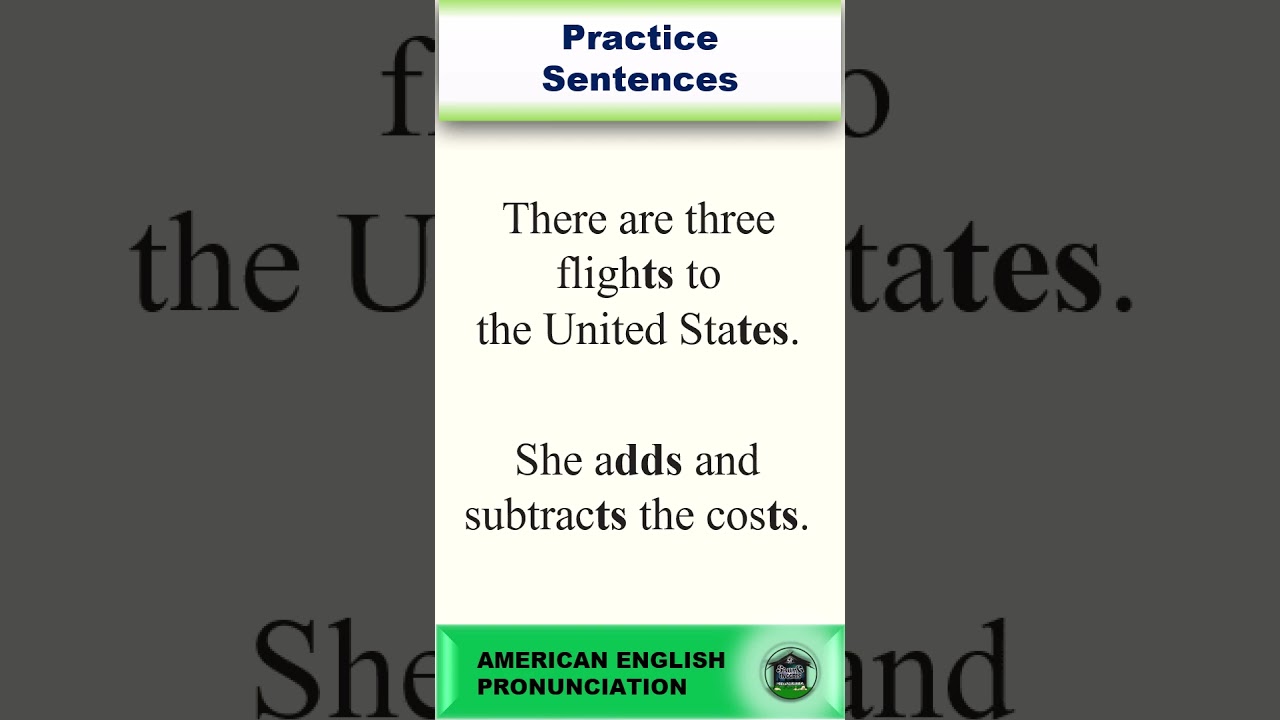 Practice Sentences /ts/ Sounds | American English Pronunciation 