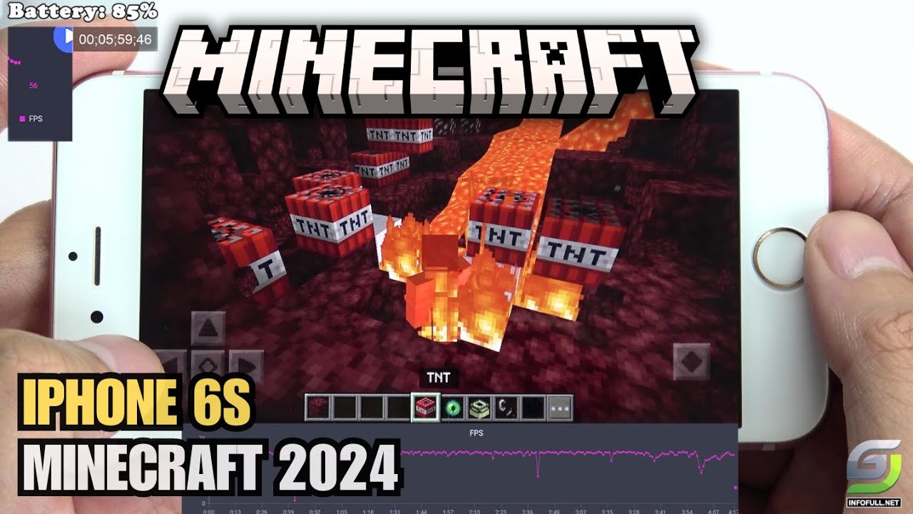 iPhone 6s test game Minecraft 2024 | Apple A9