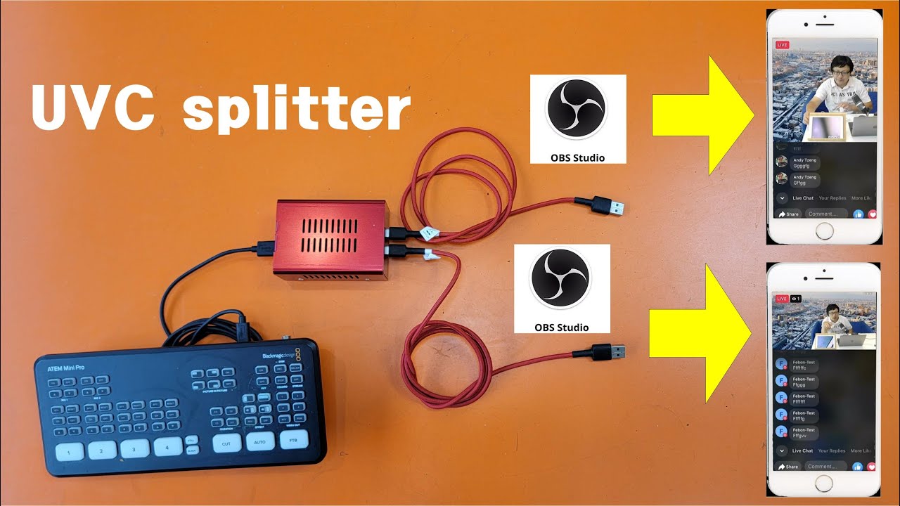 atem mini pro dual stream |  UVC splitter