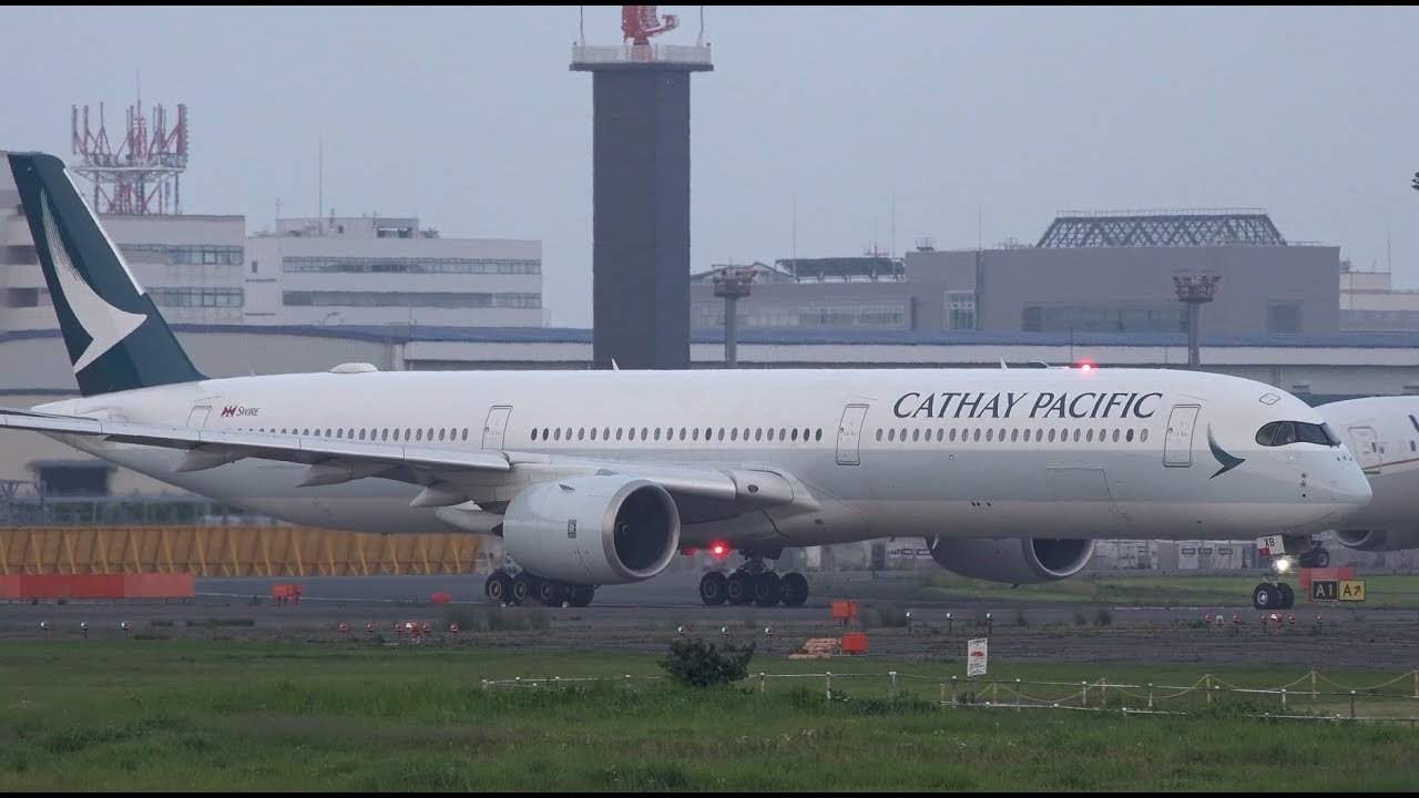 Cathay Pacific Airbus A350-1000 B-LXB Takeoff from NRT 16R