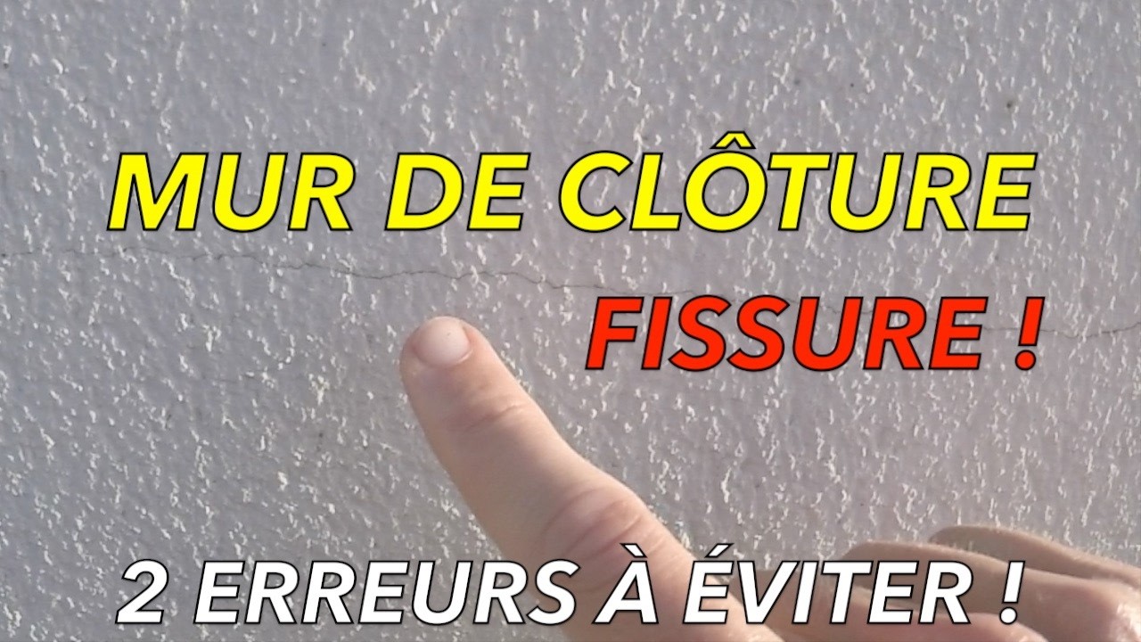 Mur de clôture, FISSURE sur enduit : 2 erreurs à éviter !