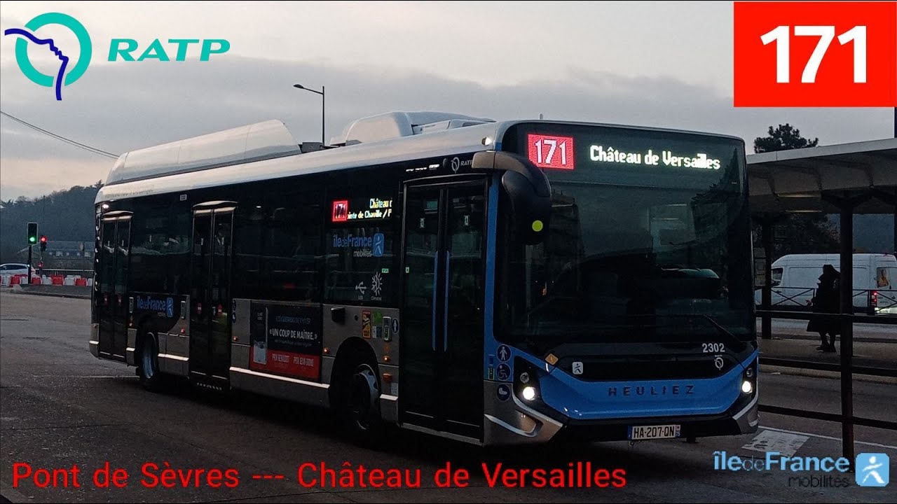 Bus 171 RATP - GX337 SE (3p) N°2302 Pont de Sèvres --- Château de Versailles