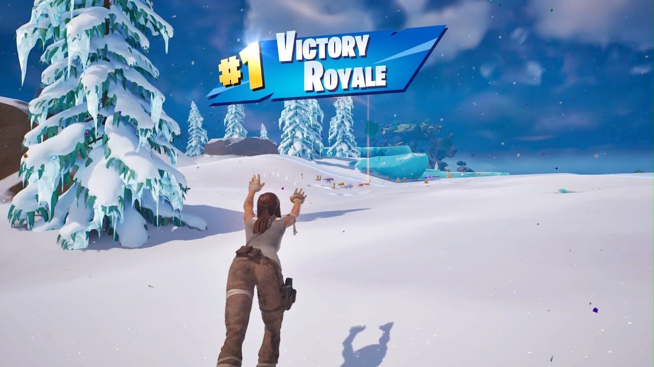 LARA CROFT (TOMB RAIDER) Skin Solo Gameplay in FORTNITE!