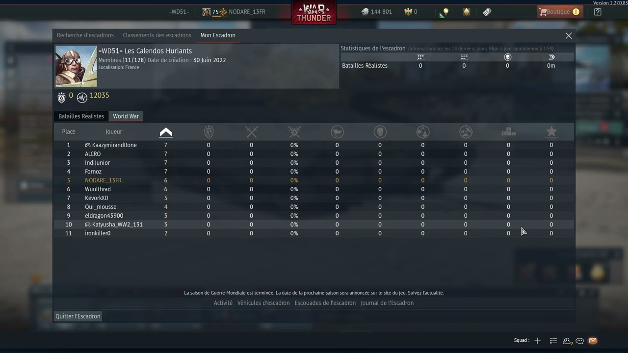 WAR THUNDER FR  TUTO #2 :  C'est quoi un escadron ?