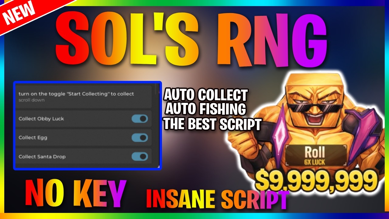 Sol's RNG Script Pastebin 2026 | AUTO COLLECT, AUTO FISHING, AUTO MEMORY AND MORE!