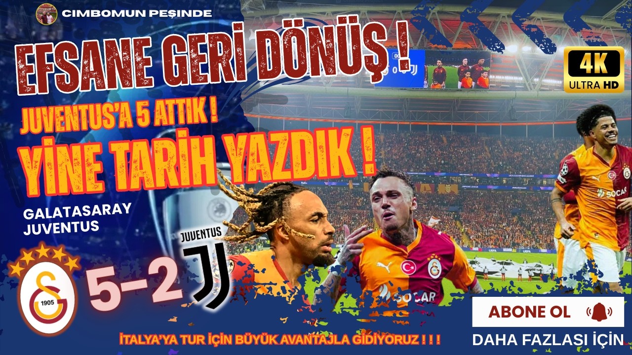 GALATASARAY 5-2 JUVENTUS | EFSANE GERİ DÖNÜŞ ! JUVENTUS’A TARİHİ ŞAMPİYONLAR LİGİ DERSİ – STAD VLOG