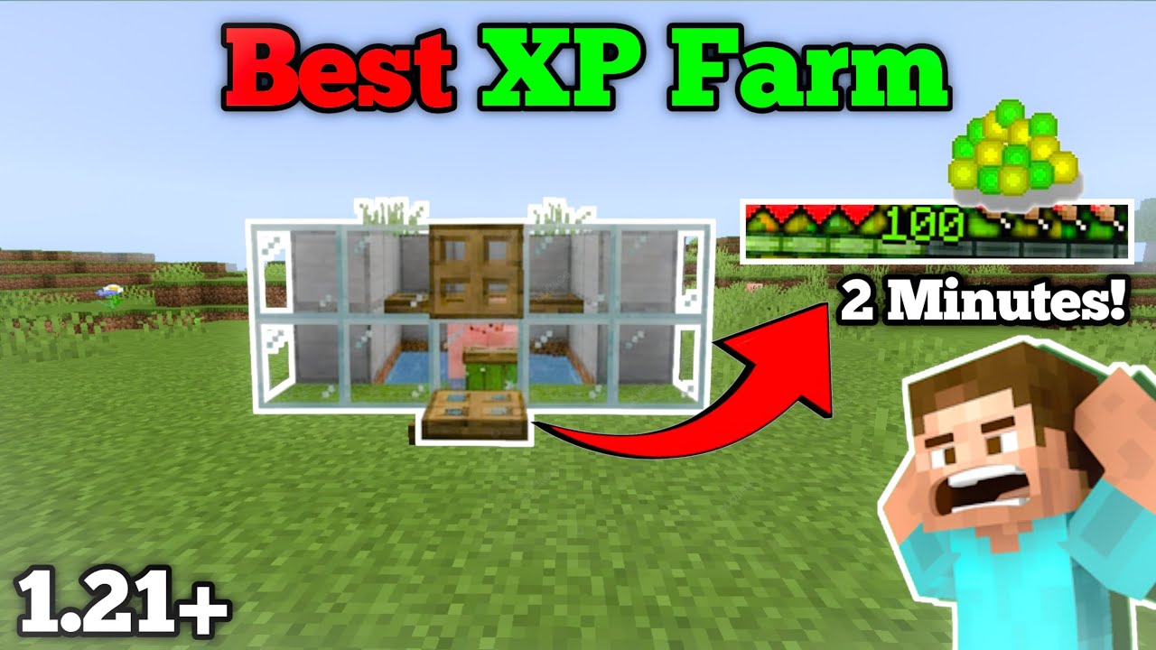 NEW BEST EVER XP FARM in 1.21 Minecraft Bedrock! (No Trident)