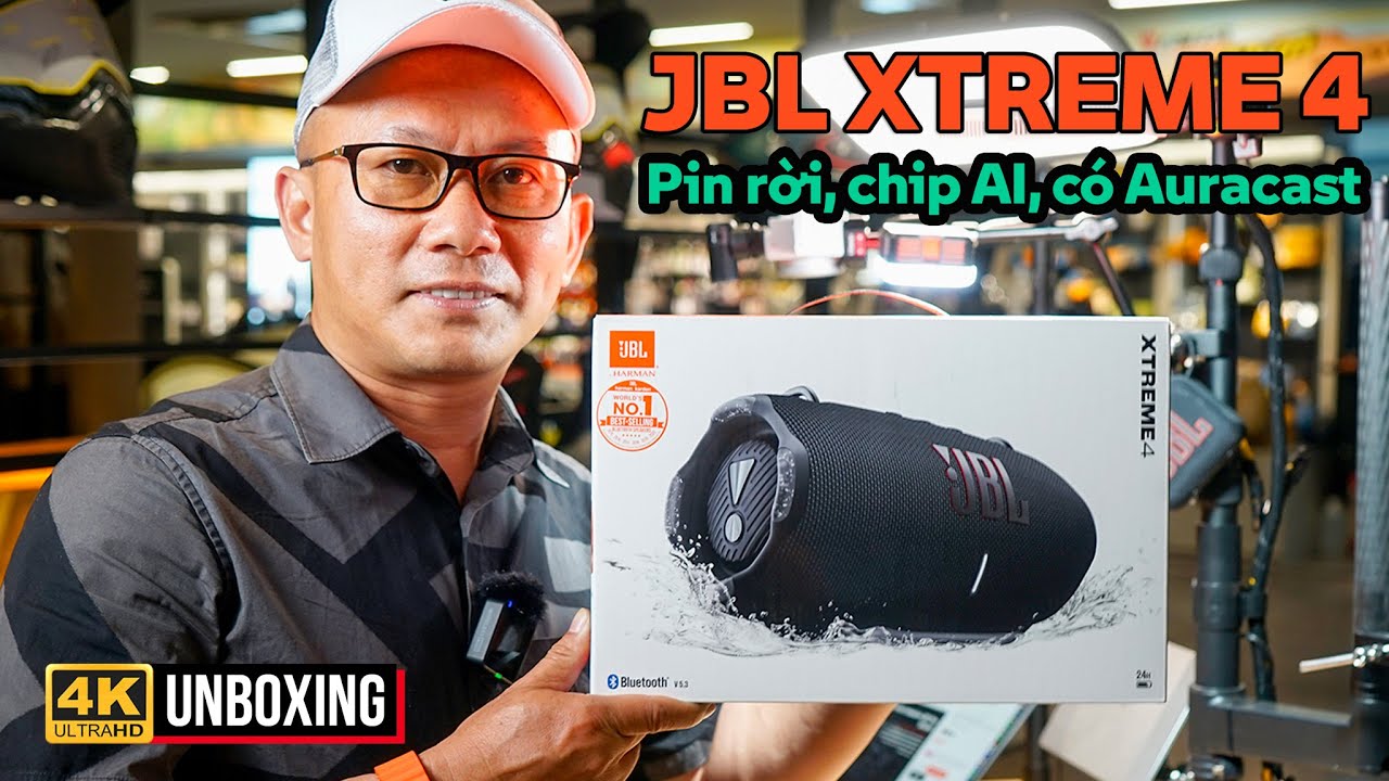 LOA DI ĐỘNG JBL XTREME 4: NÂNG CẤP MỚI CHIP AI, PIN THÁO RỜI, CÓ AURACAST | WWW.MAINGUYEN.VN