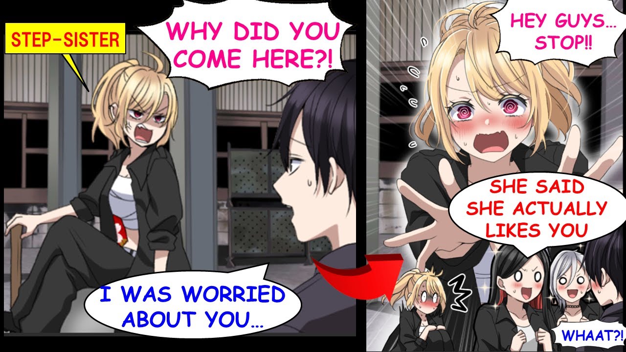 My Gang Leader Step-Sister, Who Pretends to Hate Me, Actually Has a Crush on Me.[Manga Dub][RomCom]