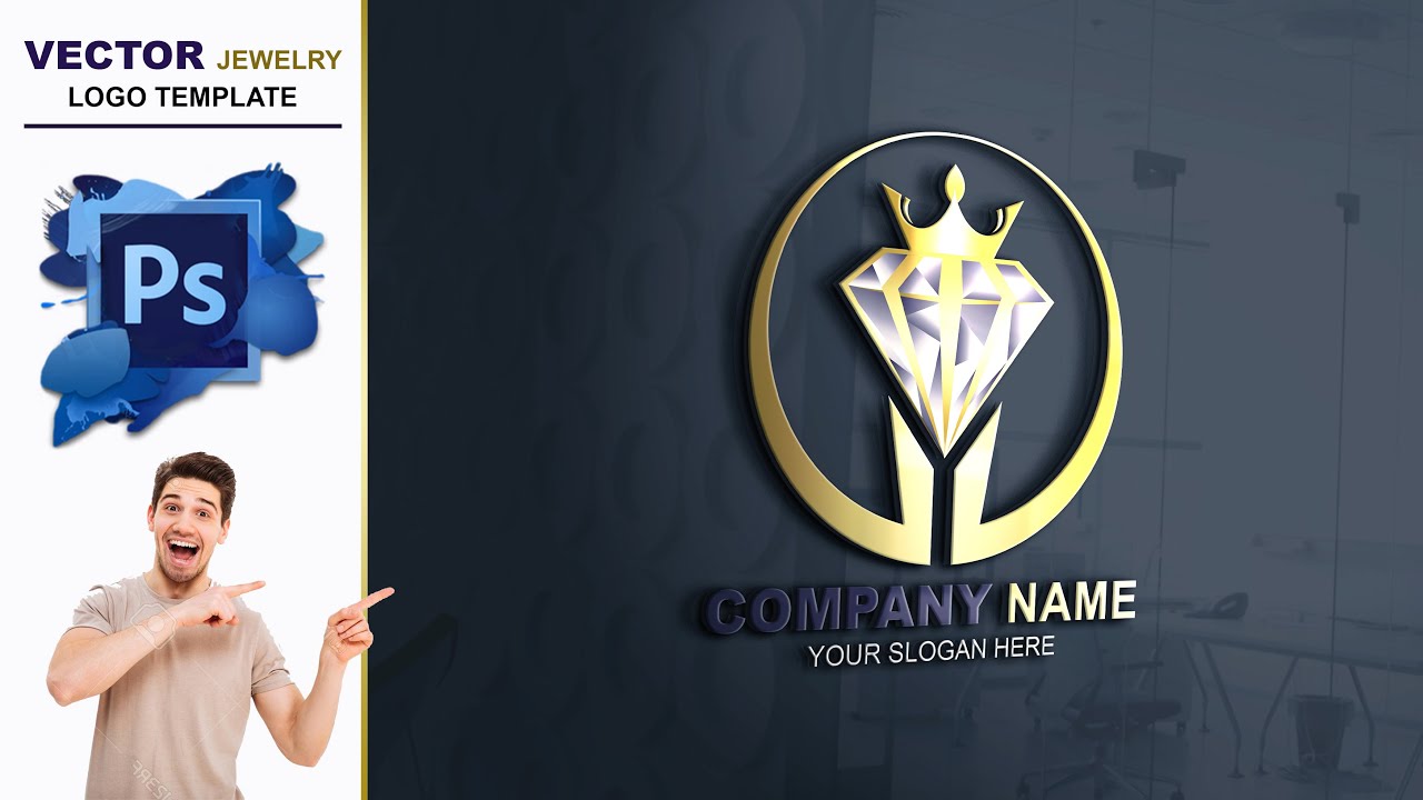 Photoshop Tutorial | Golden Diamond Logo Design
