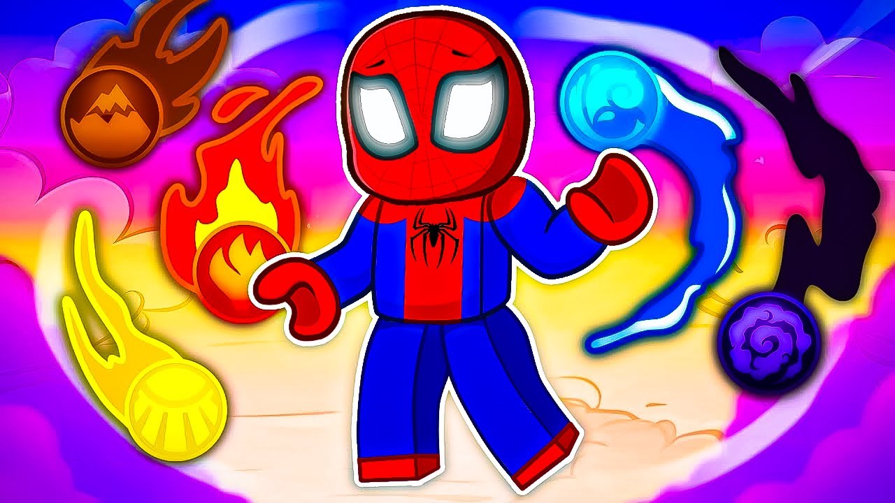 Spiderman Becomes MASTER ELEMENTAL in Roblox!