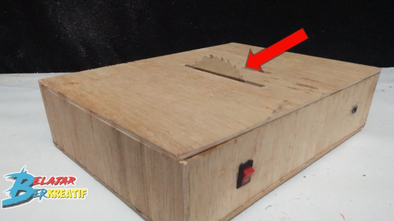 Cara buat gergaji table saw mini dengan mudah (Gergaji meja)