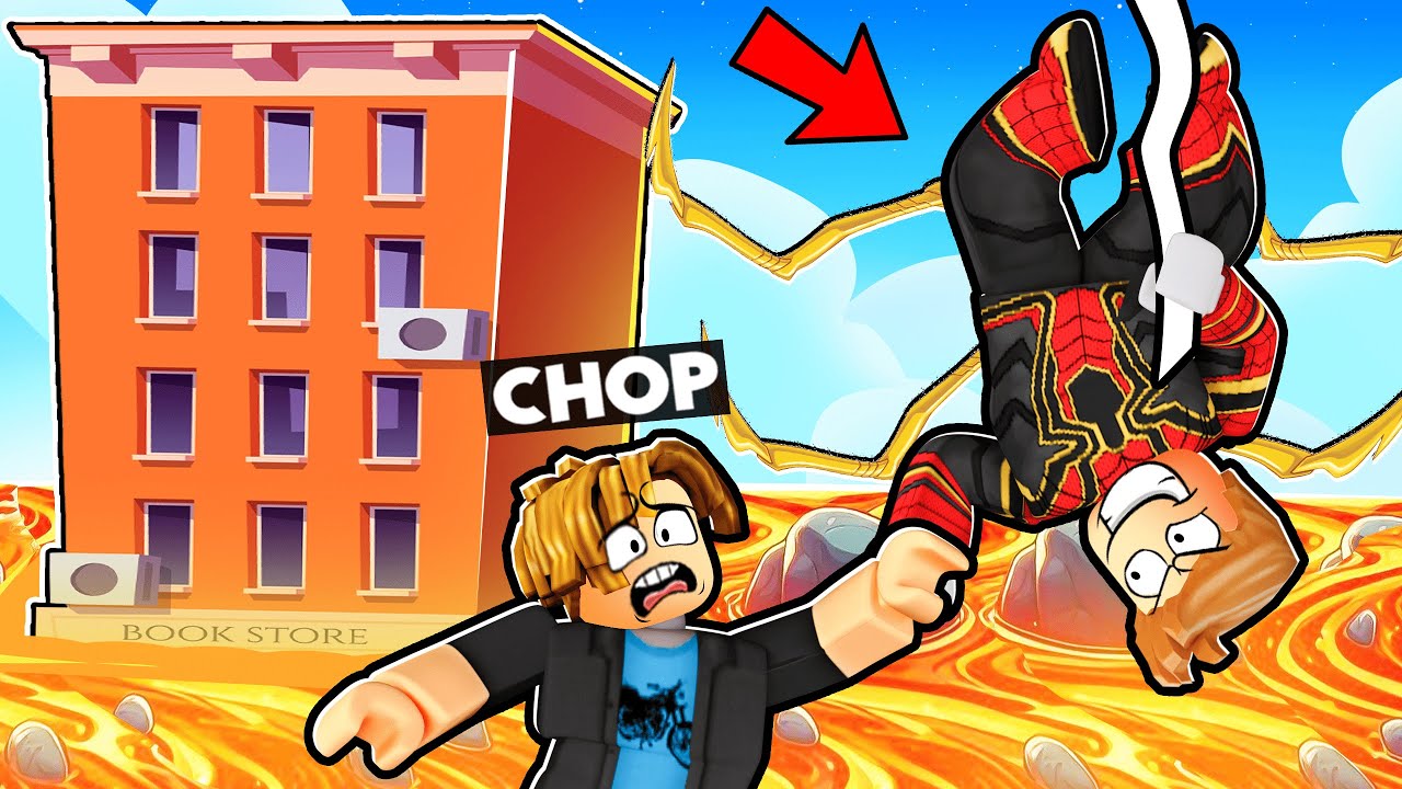 ROBLOX CHOP AND FROSTY PLAY SPIDERMAN FLOOR IS LAVA