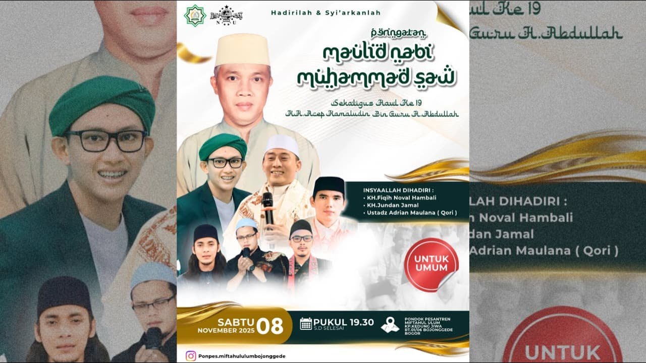 🔴LIVE - Maulid Nabi Muhammad SAW | Sekaligus Haul Ke 19 KH. Acep Kamaluddin Bin Guru H. Abdulloh