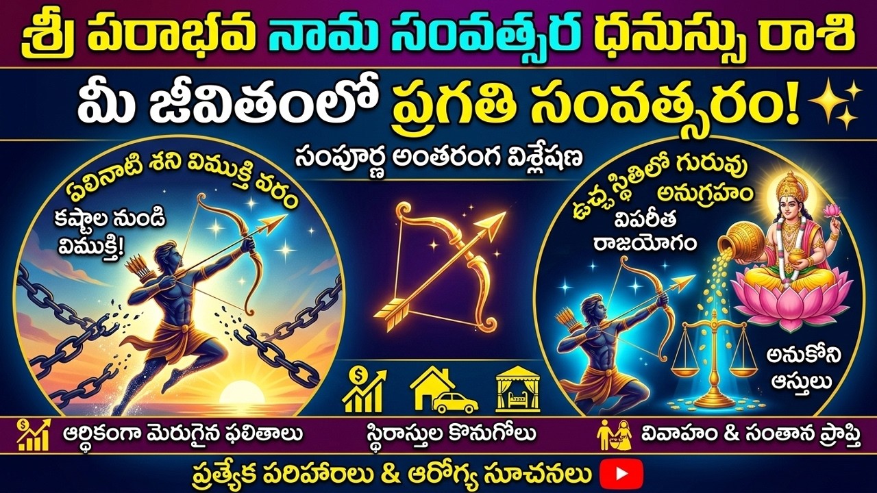 శ్రీ పరాభవనామ సంవత్సర ధనస్సు రాశి సంపూర్ణ అంతరంగ విశ్లేషణ | Dhanu Rasi 2026 | Ugadi Rasi Phalalu