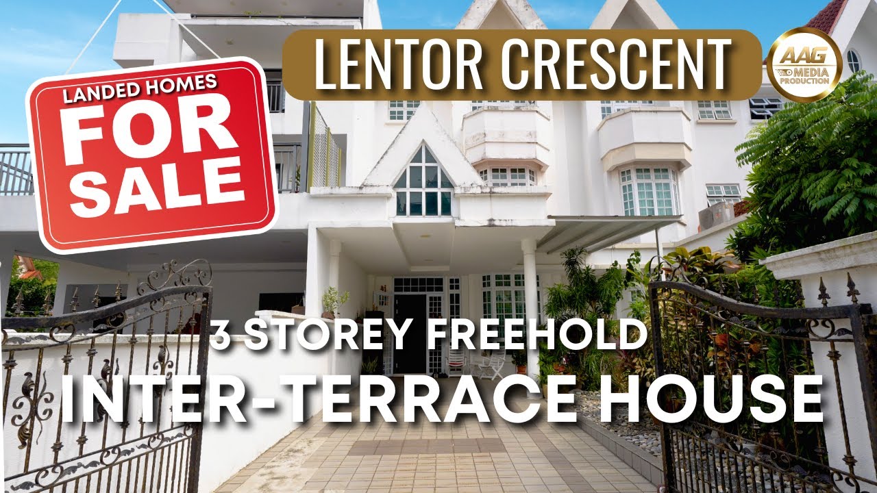 Singapore Landed Property Home Tour |  3 Storey Intermediate Terrace House @ Lentor Crescent Estate