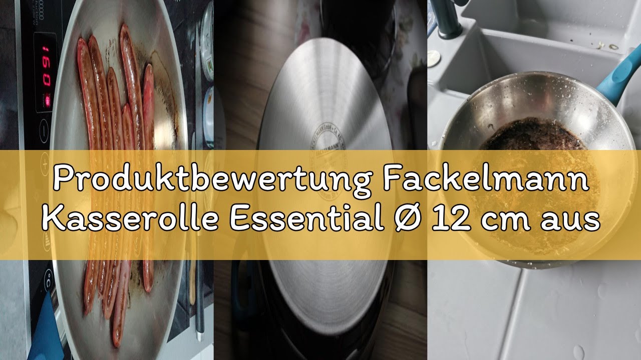 Produktbewertung Fackelmann Kasserolle Essential Ø 12 cm aus Edelstahl mit ergonomischem Bakelit-Gri