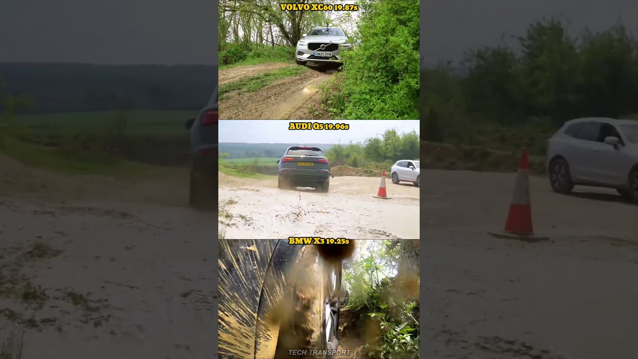 ВНЕДОРОЖНЫЙ ИСПЫТАНИЕ: VOLVO VS AUDI VS BMW #short #shorts #automobile #carreview