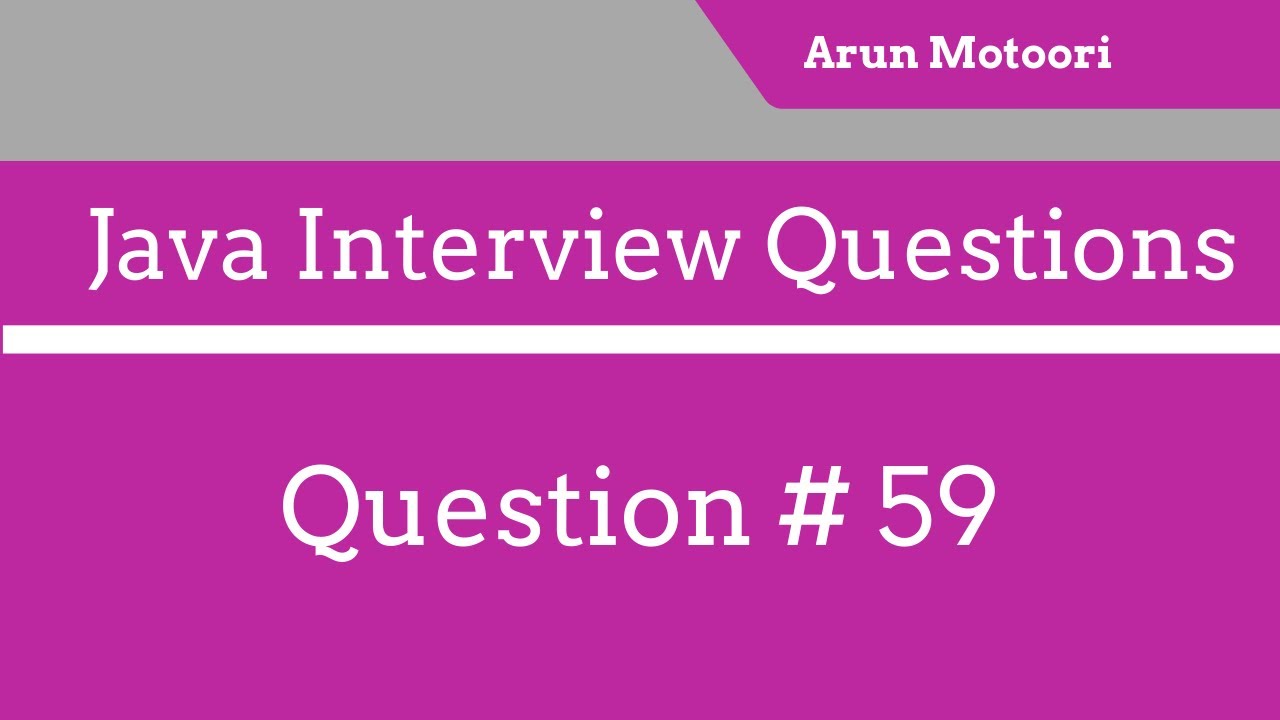 Java Interview Questions #59 - What is the parent class of all the classes in Java?