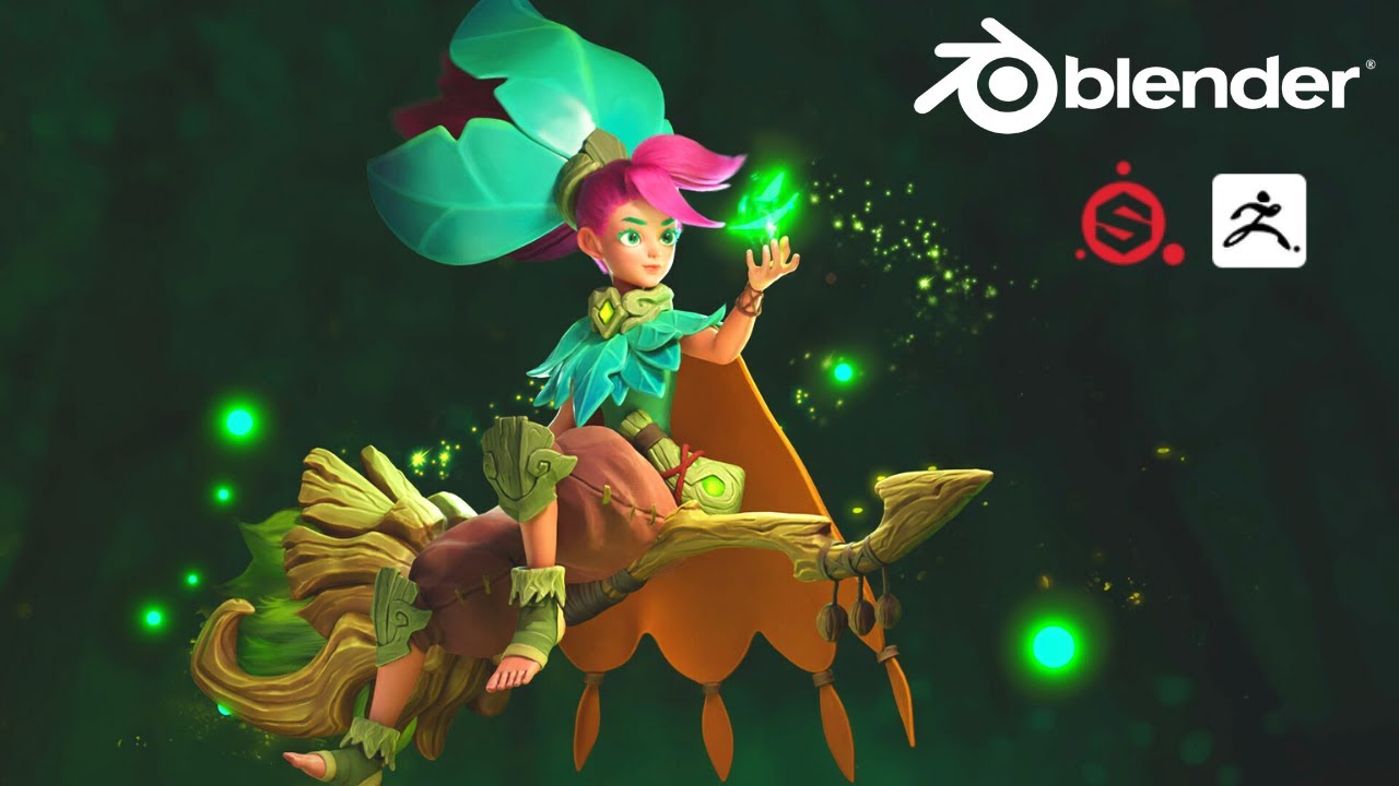 Рабочий процесс создания стилизованного 3D-персонажа с использованием Blender, ZBrush и Substance...