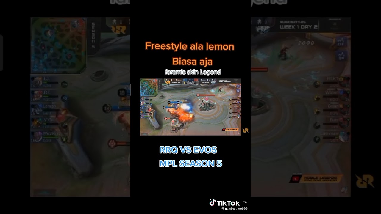 Freestyle RRQ Lemon Pakai Faramis | RRQ VS EVOS