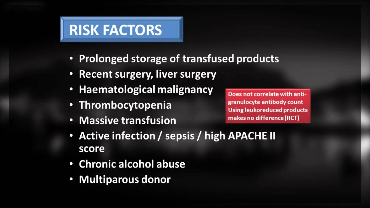 1_2 Transfusion Related Acute Lung Injury
