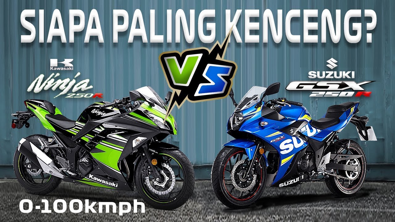 NINJA-250R VS GSX-250R TEST 0-100 KMPJ SUARANYA MERDU