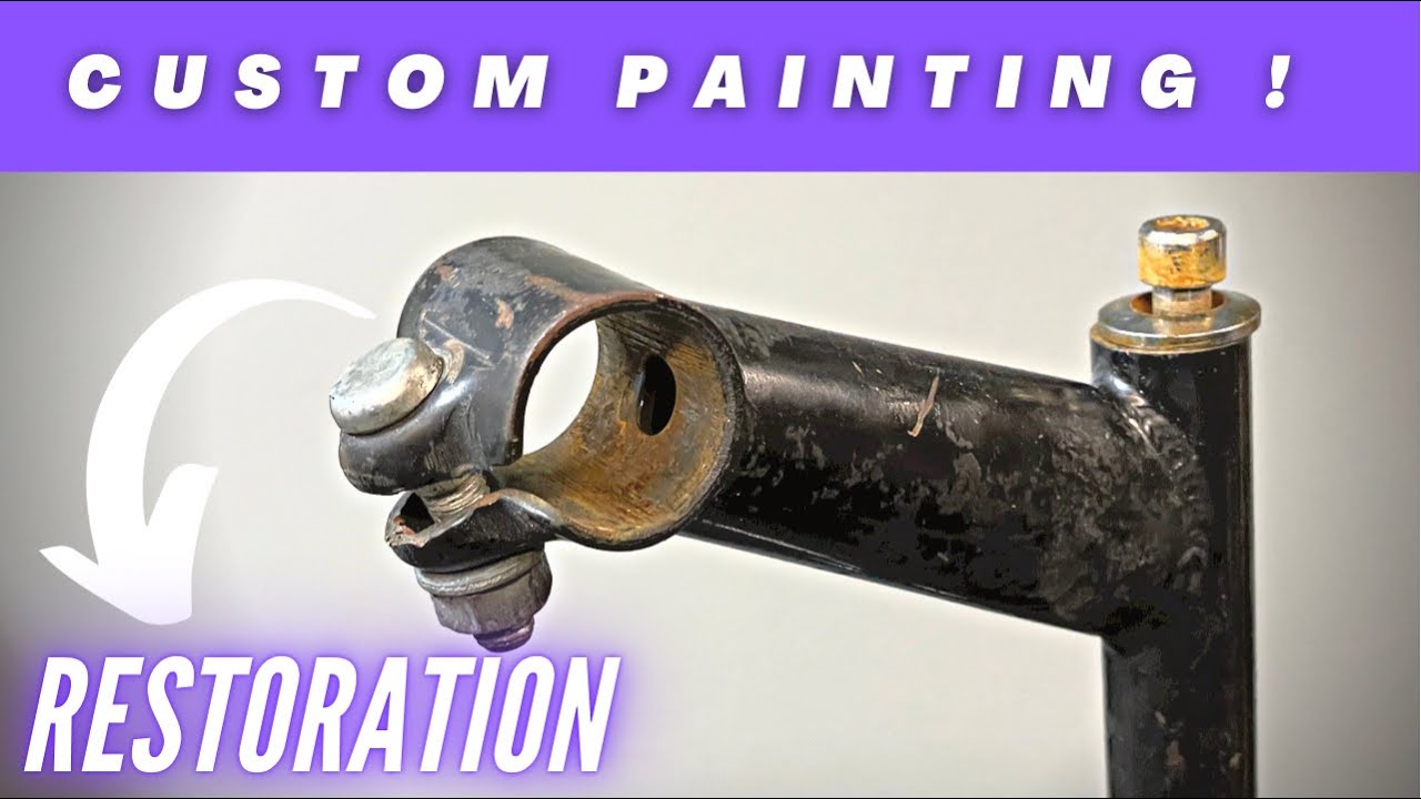 Retro MTB Stem CUSTOM PAINTING Restoration | DIY EASY WAY